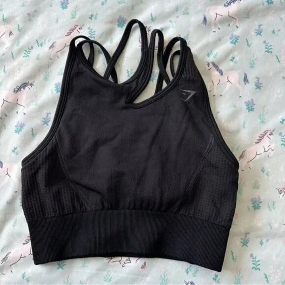 Gymshark Ultra Seamless Sport Bra - Black - Small